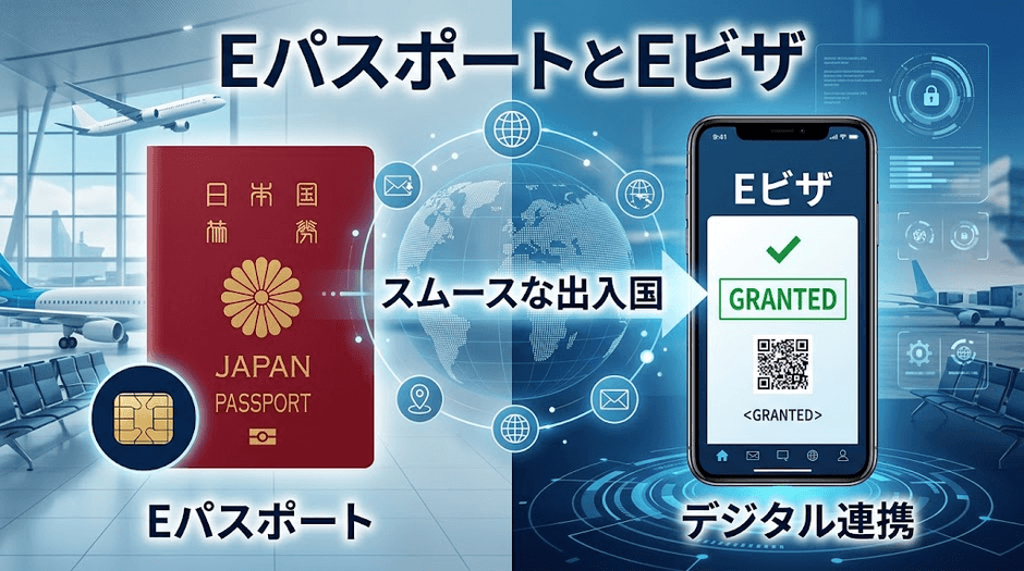 図. EパスポートとEビザの製品画像