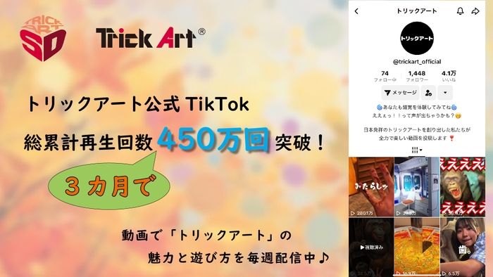 TikTok総累計再生回数450万回突破！