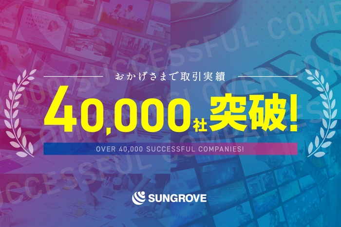 取引社数40&#44;000社達成イメージ