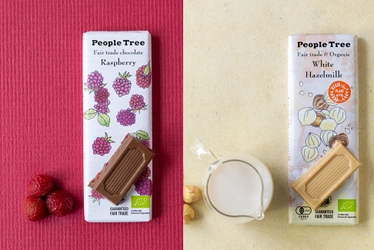 愛されて20年以上　フェアトレードチョコのパイオニア PeopleTreeから新作2種が登場！「ラズベリー」と ビーガンチョコ「オーガニック ホワイト・ヘーゼルミルク」を含む 全21種が11月初旬発売