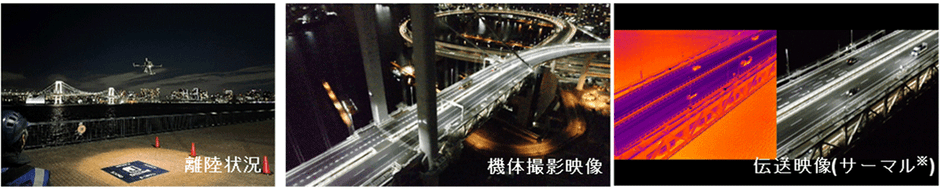 【当日の様子】夜間飛行(高速道路上空付近を撮影)JDRONE撮影