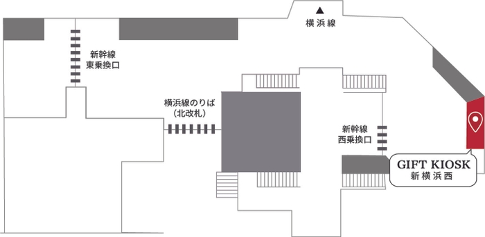 ギフトキヨスク新横浜西位置図