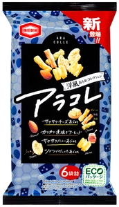 5種類の洋風あられと素焼きアーモンドの組みあわせ！ 見て、選んで、食べて楽しい！ 『洋風あられコレクション アラコレ』新発売！