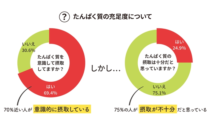 たんぱく質摂取の充足度