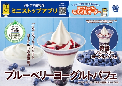 ブルーベリーヨーグルトパフェ 販促画像　イメージ