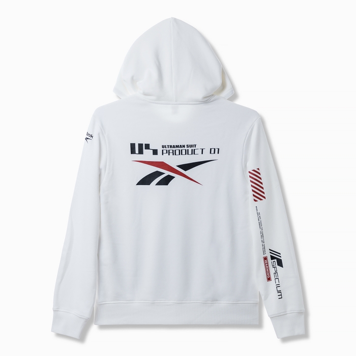 Reebok × ULTRAMAN HOODIE (白/背面)