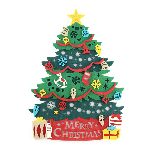 「フェルト ハンギング クリスマスツリー」価格：539円／サイズ：W21×D1.2×H29.4cm