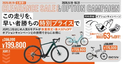 BESV・Votaniのe-Bike 6モデルを 9月19日から在庫限りの特別価格で販売