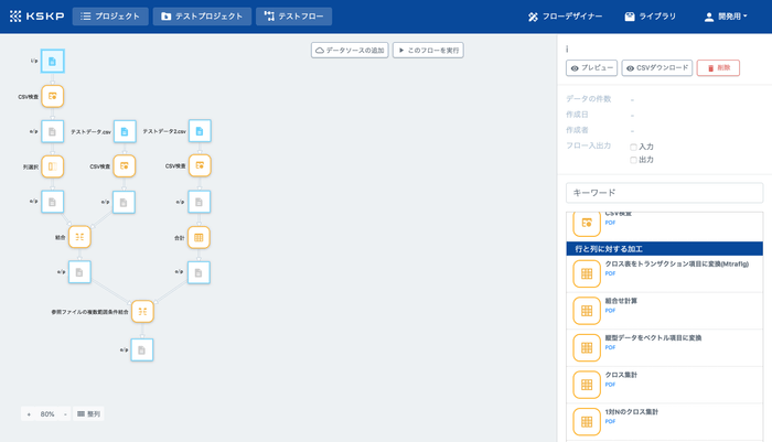 (2)前処理から分析まで一連の流れをノンプログラミングで実現