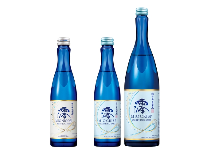 左から、「澪」＜NIGORI＞300ml、「澪」＜CRISP＞300ml・750ml