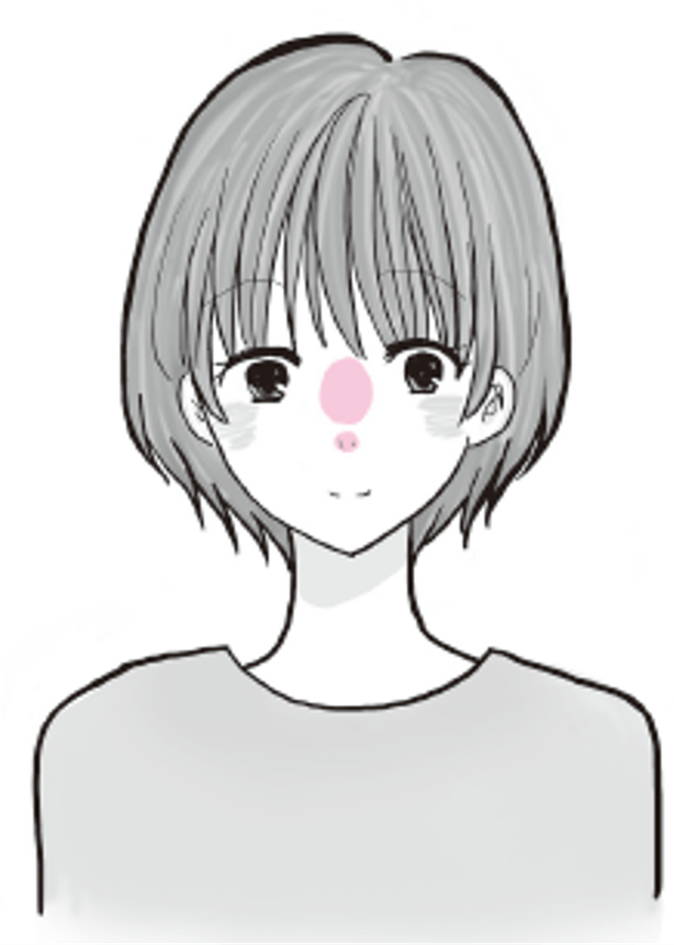 鼻先、目と目の間の肌荒れ、 鼻の毛穴が開く