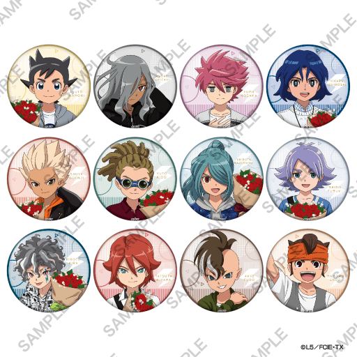 イナズマイレブン展 トレーディング缶バッジ(全12種) 各440円(税込)