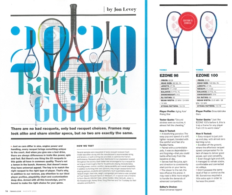 アメリカ『テニスマガジン』3-4月号