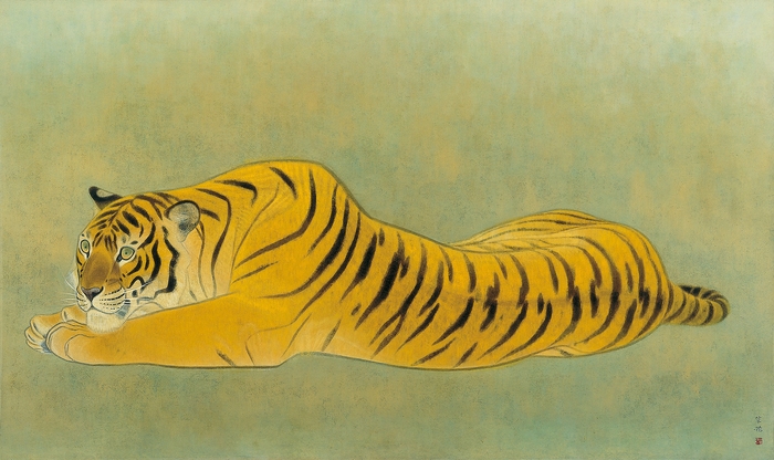 山口華楊「虎」 1956年(昭和31)第12回日展 丸一鋼管株式会社蔵