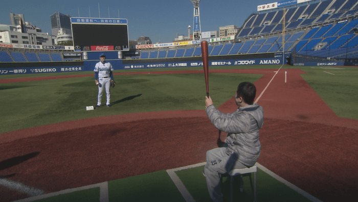 小児がんの中学生 横浜スタジアムのバッターボックスへ