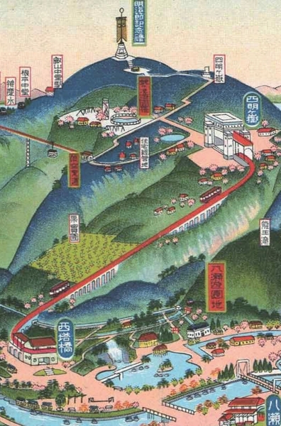 八瀬・比叡エリア山鳥瞰図