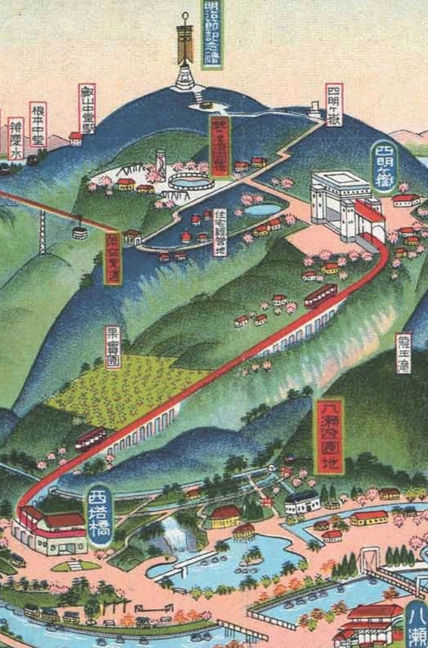 八瀬・比叡エリア山鳥瞰図