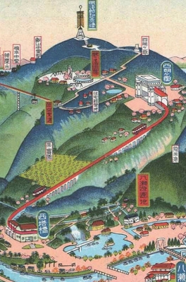 八瀬・比叡エリア山鳥瞰図