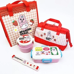 いちご柄のおぱんちゅうさぎが愛おしい…不憫かわいいランチシリーズがそろいました