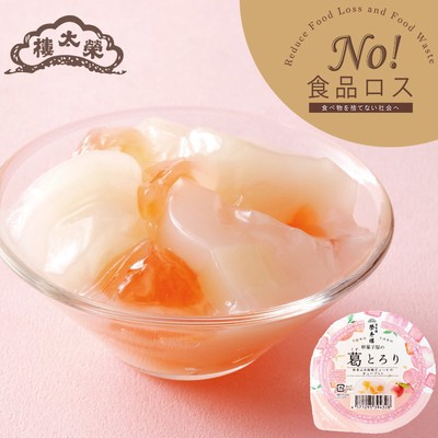 榮太樓 和菓子屋の葛とろり 白あん&白桃ピューレのキューブ入り