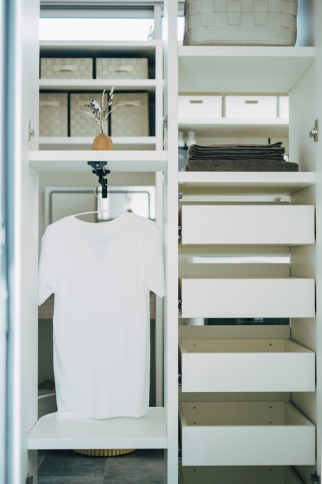 脱衣 裏表出し入れできる収納(1)