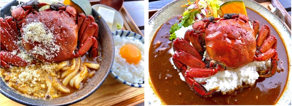 <ズガニをつかった新メニューが登場>