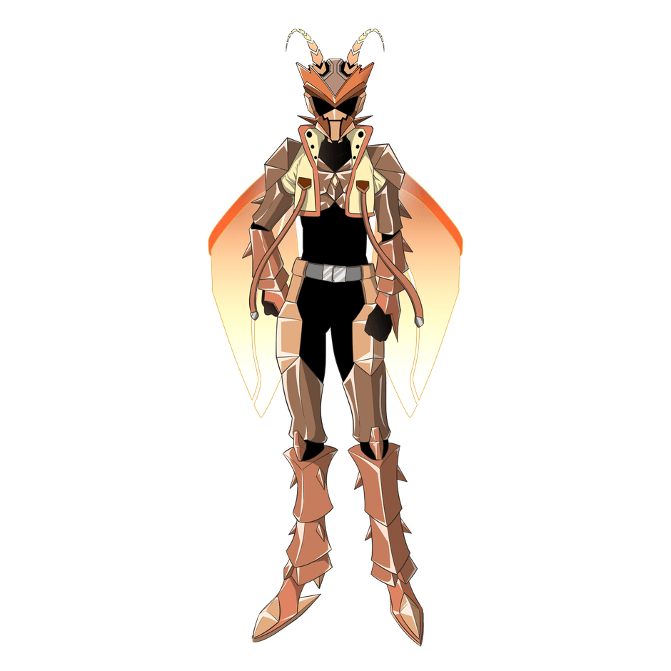 特撮ヒーローになったオスゴキブリ(立ち絵)