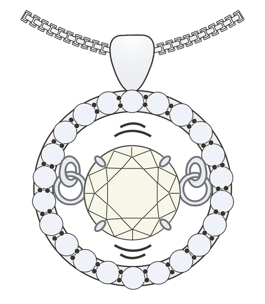 ダンシングストーンの揺れる仕組み（図）