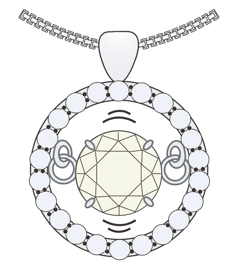 ダンシングストーンの揺れる仕組み(図)