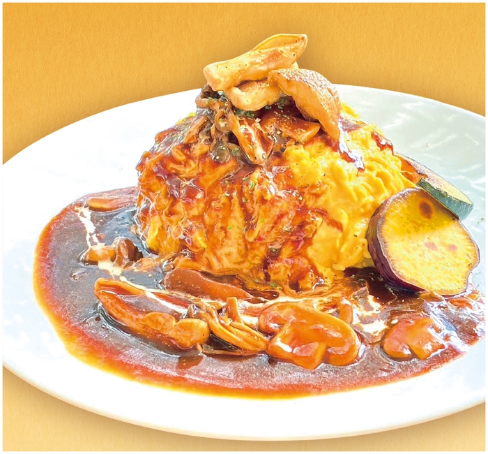 3種のきのこデミグラスオムライス