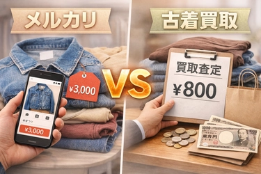 古着はどこで売るのが正解？ 「メルカリ」と「古着買取」どっちが高く売れるか徹底比較
