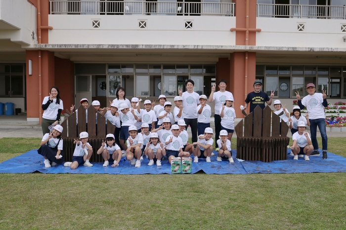 2022年4月 岡前小学校の皆さん(青空ペンキ教室)