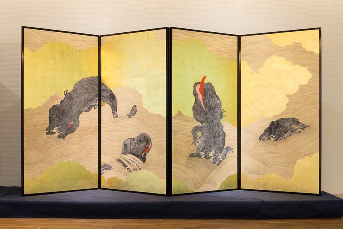 『大山椒魚濁流図屏風』 丹羽 優太(京都造形芸術大学)