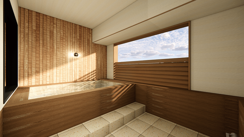 ジュニアスイート：客室半露天風呂