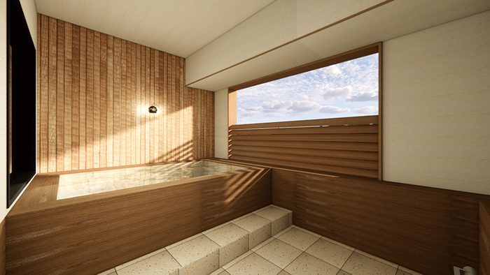 ジュニアスイート:客室半露天風呂