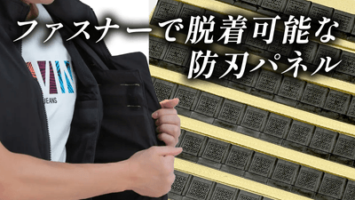 脱着可能な防刃パネル