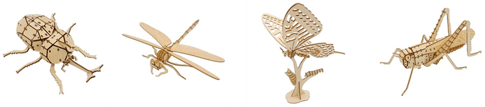 カブトムシ／オニヤンマ／アゲハチョウ／トノサマバッタ(販売価格￥1,485税込)