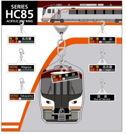 HC85系アクリルキーホルダー