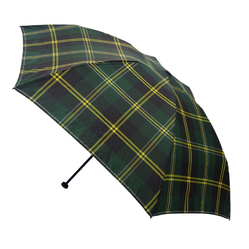 バーブレラ チェック 折りたたみ傘 ビリジアン