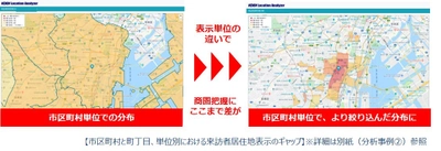 KDDI Location Analyzer「来訪者居住地分析機能」が バージョンアップ　 店舗・施設に来た人の居住地を町丁目単位で分析可能に