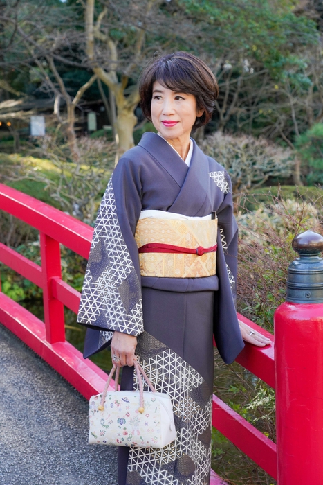 村越のりこ氏 ホテルニューオータニ庭園にて (C)Benjamin Lee