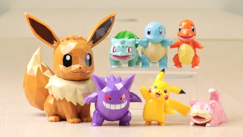 『POLYGO ポケットモンスター』新商品が11月発売。 イーブイと6種のポケモン達がポリゴン風フィギュアで登場！