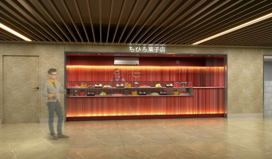 ▲区画№２　ちひろ菓子店 パースイメージ