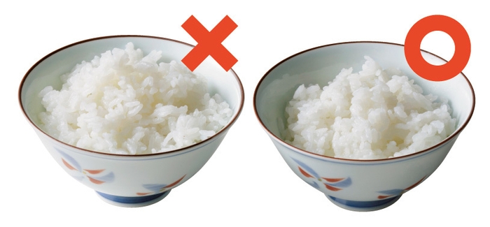 1主食の工夫:ご飯は1口分だけ減らして150gを120gに
