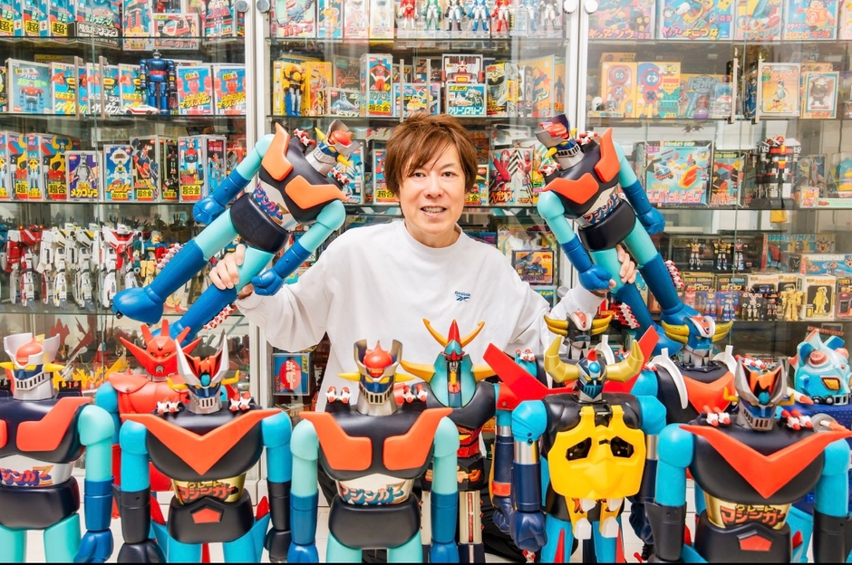 スタジオでの撮影風景(おもちゃ鑑定士　小材直由氏）