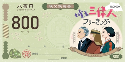 埼玉三偉人フリーきっぷ　小児用　イメージ