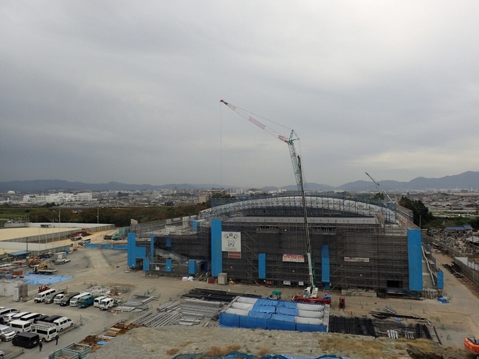 現在建設中のアリーナの様子