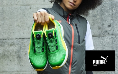 PUMA SAFETY、 JAPAN ATHLETICシリーズGLIDEにDISCタイプ登場　 個性豊かなグリーンと王道のブラック、2色をラインナップ