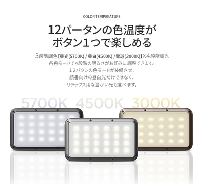 12パターンの色温度