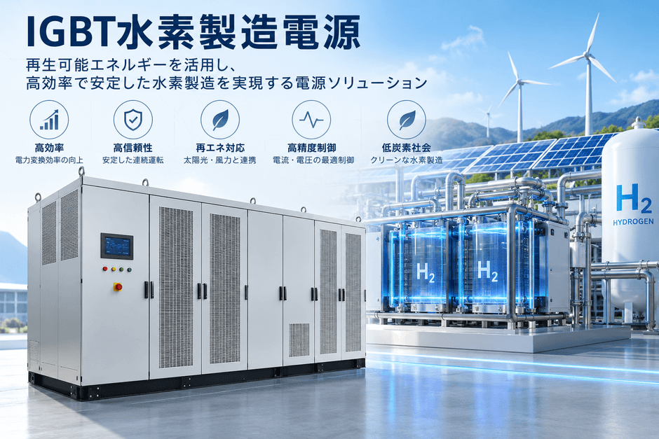 図. IGBT水素製造電源の製品画像